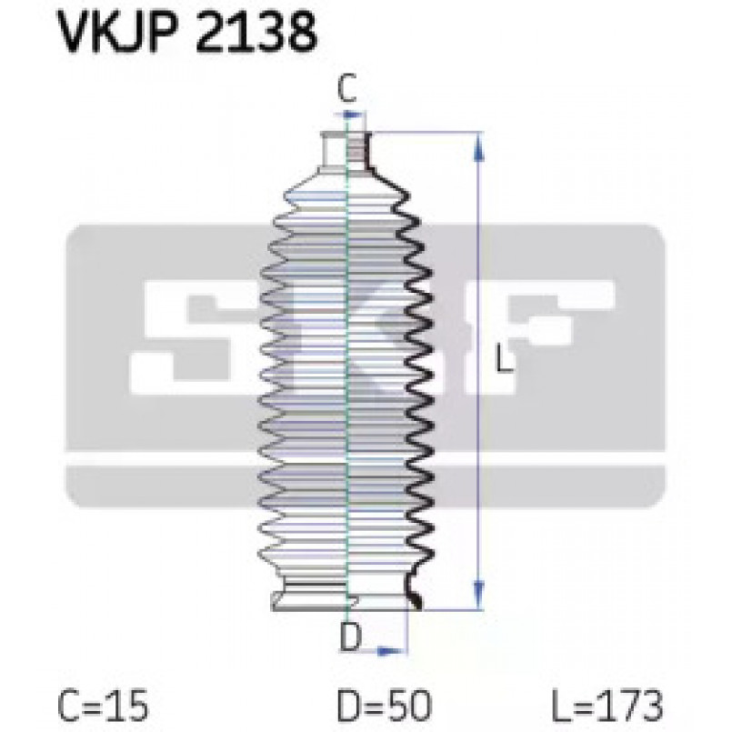 VKJP 2138 SKF - Пильовик привідного валу